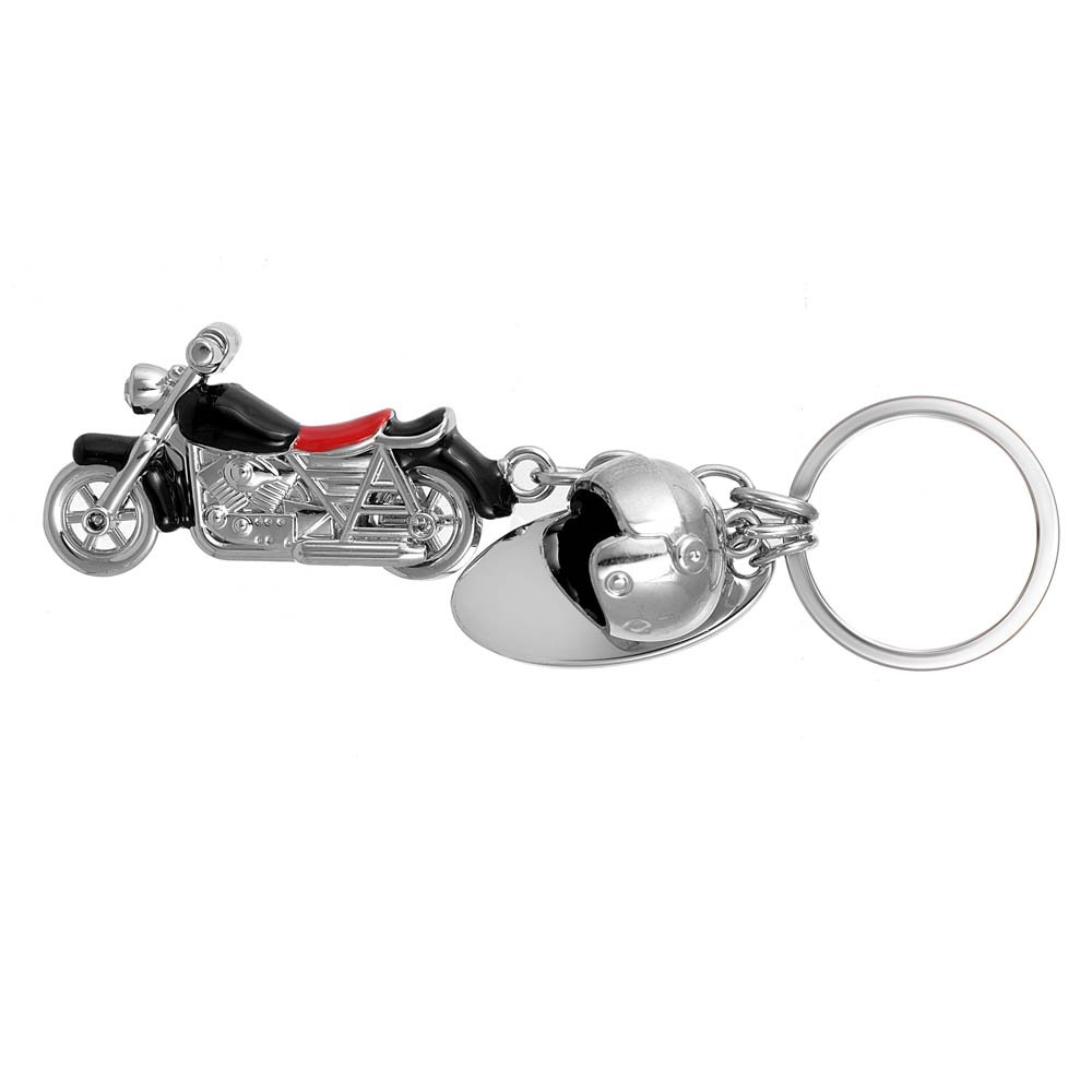 Enamelled Motorcycle Keychain