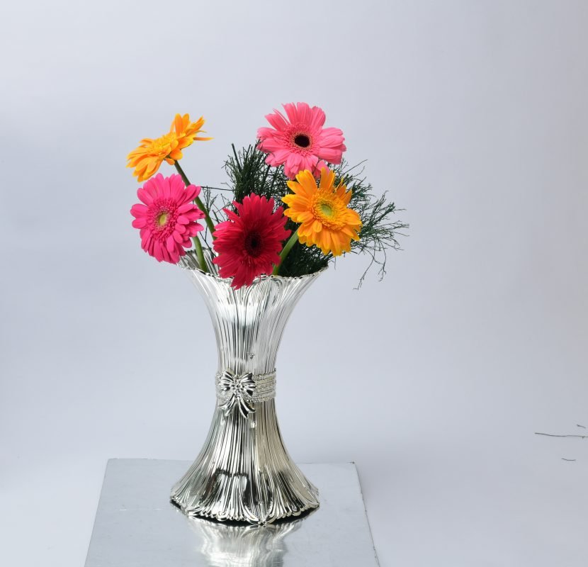 Classic Silver Flower Vase