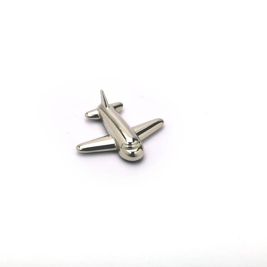 Silver Airplane Paperweight