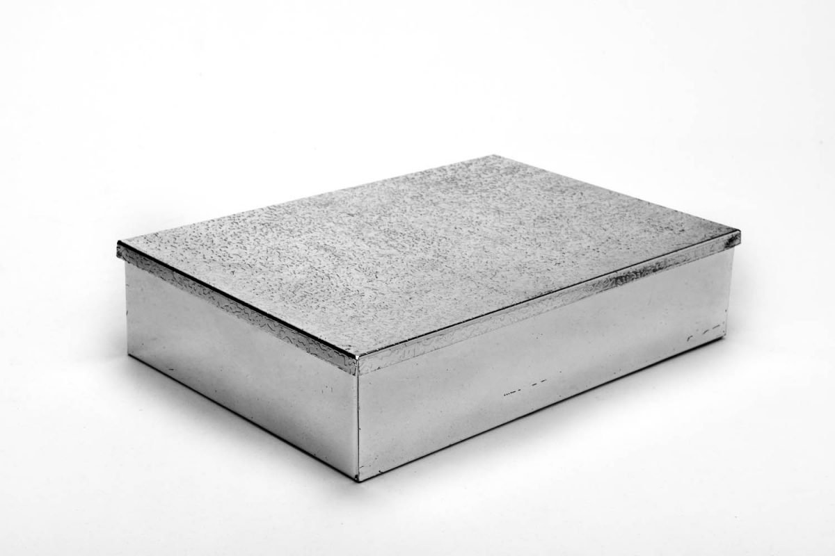 Rectangle Shaped Hammered Silver Box