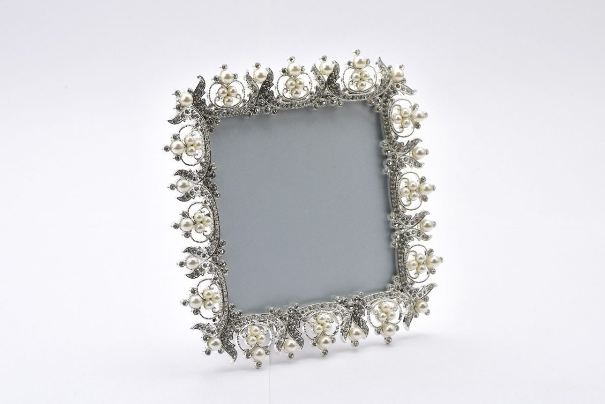 Square Beaded Pearl Photo Frame