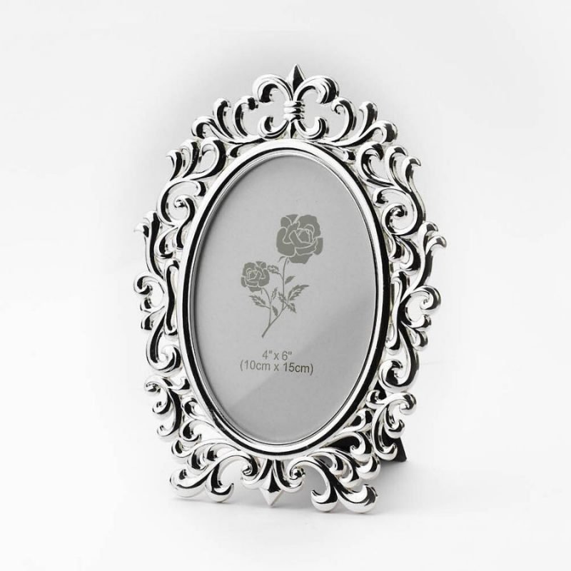 Oval Silver Photo Frame