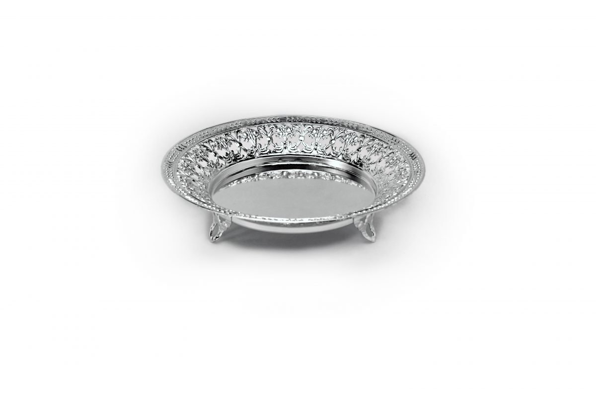 Round Cutwork Silver Platter