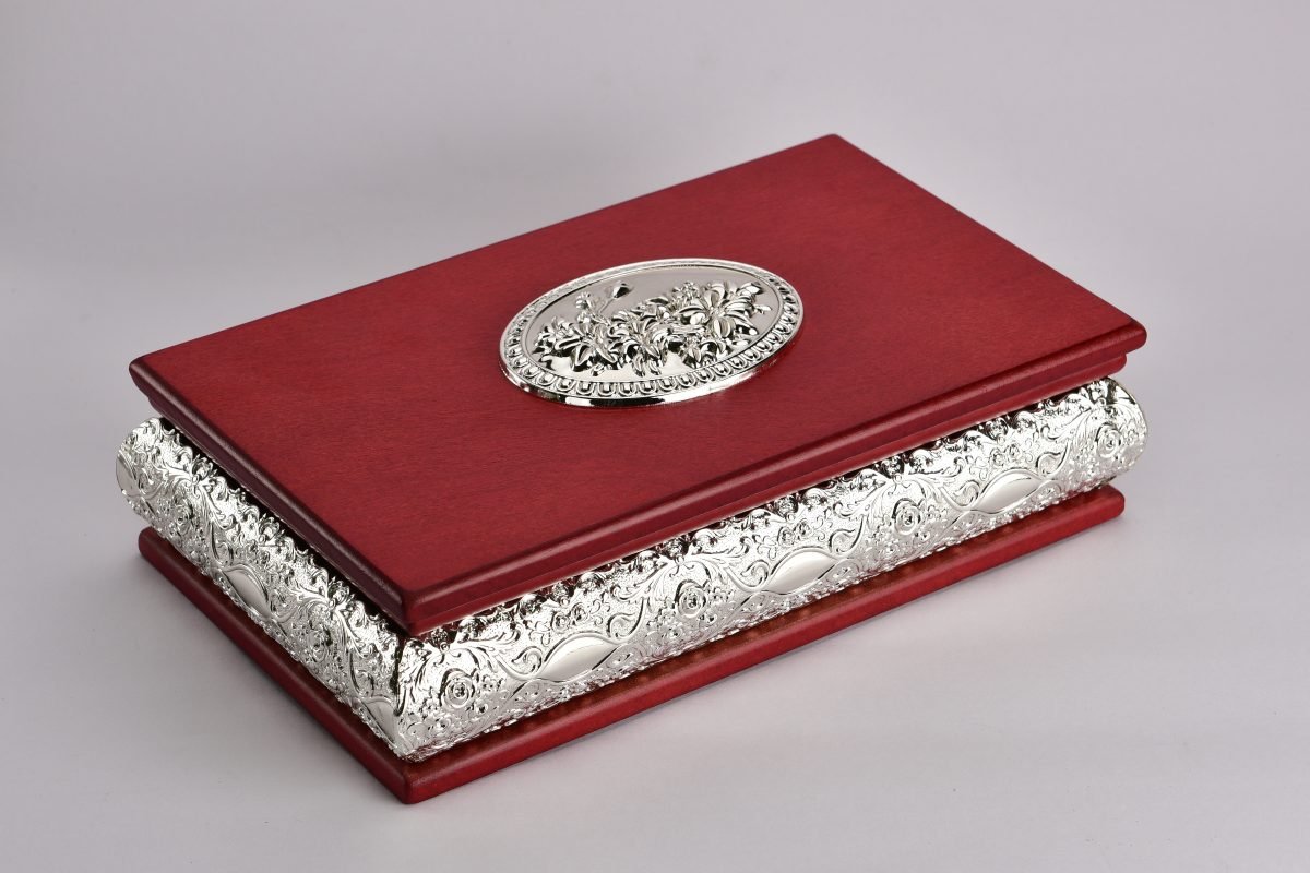 Rectangle Wooden Silver Box