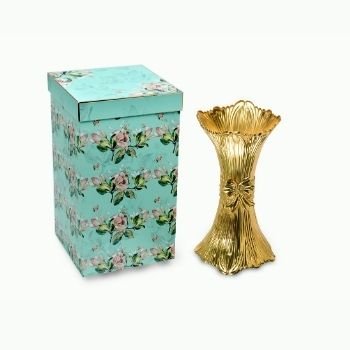 gold plated flower vase small