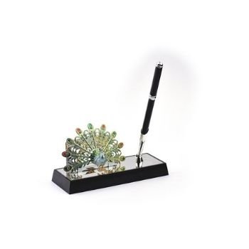 Peacock pen stand