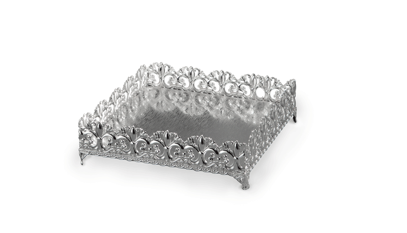 New Launch: Cutwork Square Silver Tray