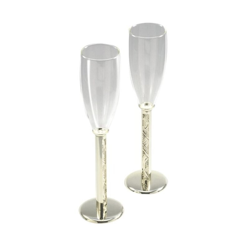 luxurious silver plated wine glasses