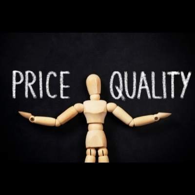 a diagram showing balance of price and quality