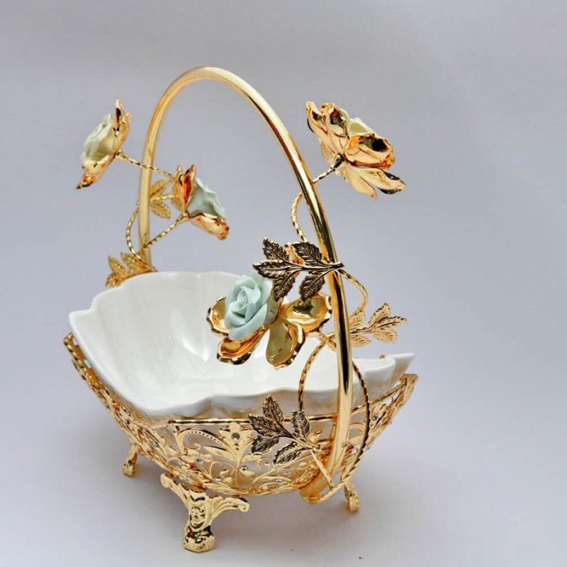 unique-ceramic-flower-gold-basket-size-medium